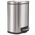HLS COMMERCIAL HLSS01RFR Fire-Resistant Step Pedal Trash Can, 1.3 gal, Plastic/Stainless Steel, Silver