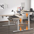 EUREKA ERGONOMIC L60RMW L-Shaped Standing Desk with Keyboard Tray, Right Desk, 61.25" x 43.25" x 34.38" to 52.88", Maple White/White