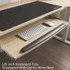EUREKA ERGONOMIC L60RMW L-Shaped Standing Desk with Keyboard Tray, Right Desk, 61.25" x 43.25" x 34.38" to 52.88", Maple White/White