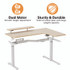 EUREKA ERGONOMIC L60RMW L-Shaped Standing Desk with Keyboard Tray, Right Desk, 61.25" x 43.25" x 34.38" to 52.88", Maple White/White