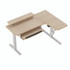 EUREKA ERGONOMIC L60RMW L-Shaped Standing Desk with Keyboard Tray, Right Desk, 61.25" x 43.25" x 34.38" to 52.88", Maple White/White
