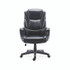 ALERA KD4519 Alera Kirkdale Bonded Leather Manager Chair, Supports Up to 275 lb, 16.18 to 22.76 Seat Height, Black Seat/Back, Black Base