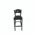 JMC FURNITURE LBBVBLKB Liberty Series Barstool, Supports Up to 300 lb, 28.5" Seat Height, Black Seat, Dark Mahogany Back, Black Base