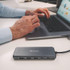 VERBATIM CORPORATION 32154 USB-C Pro Multiport Hub14 Port, Gray