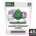 SEVENTH GENERATION 62692700 Natural Laundry Detergent Packs, Powder, Lavender Scent, 45 Packets/Pack, 8/Carton