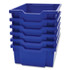 GRATNELLS USA, LLC FS0206P6 F2 Deep Trays for Gratnells Storage Frames and Trolleys, 3.57 gal Capacity, 12.28" x 16.81" x 6.25", Royal Blue, 6/Pack