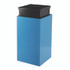 ALPINE INDUSTRIES 4450KITBLUS 29 Gallon Trash/Recycling Cans, Steel, Blue Can with Square Lid