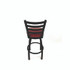 JMC FURNITURE BBBVSBUR Boggs Series Barstool, Supports Up to 300 lb, 30.5" Seat Height, Burgundy Seat, Black Back, Black Base
