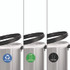 ALPINE INDUSTRIES 47065L1RTCO 17 Gallon Stainless Steel Indoor Recycling, Trash and Compost Bins with Swivel Lid