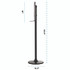 ALPINE INDUSTRIES ALP430FS Automatic Foam Hand Sanitizer/Soap Dispenser with Floor Stand, 40 oz, 4.48 x 6 x 45, White