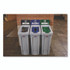 RUBBERMAID COMMERCIAL PROD. 2185051 Slim Jim Recycling Station Kit, 1-Stream Compost, 23 gal, Plastic, Green/Gray