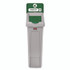 RUBBERMAID COMMERCIAL PROD. 2185051 Slim Jim Recycling Station Kit, 1-Stream Compost, 23 gal, Plastic, Green/Gray