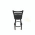 JMC FURNITURE BBBVSBLK Boggs Series Barstool, Supports Up to 300 lb, 30.5" Seat Height, Black Seat, Black Back, Black Base