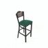 JMC FURNITURE EBBVGRNC Eagle Series Barstool, Supports Up to 300 lb, 28.5" Seat Height, Green Seat, Dark Walnut Back, Black Base