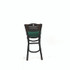 JMC FURNITURE EBBVGRNC Eagle Series Barstool, Supports Up to 300 lb, 28.5" Seat Height, Green Seat, Dark Walnut Back, Black Base