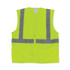 PROTECTIVE INDUSTRIAL PRODUCTS INC PIP 302MVGZLY2X Zipper Safety Vest, 2X-Large, Hi-Viz Lime Yellow