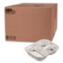 HFA INC 204535 Aluminum Oblong Container with Lid, 3 Compartments, 24 oz, 8.5 x 6.38 x 1.47, Silver, 500/Carton