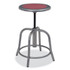 NATIONAL PUBLIC SEATING NPS® 681802 6800 Series Height Adjustable Metal Seat Swivel Stool, Supports Up to 300 lb, 18" to 24" Seat Height, Burgundy Seat/Gray Base