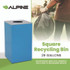 ALPINE INDUSTRIES 4450KITBLUC 29 Gallon Trash/Recycling Cans, Steel, Blue Can with Circle Lid