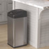 HLS COMMERCIAL HLS13MX Sensor Trash Can, Rectangular, 13 gal, Plastic/Stainless Steel, Silver