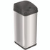 HLS COMMERCIAL HLS13MX Sensor Trash Can, Rectangular, 13 gal, Plastic/Stainless Steel, Silver