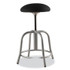 NATIONAL PUBLIC SEATING NPS® 6810S02 6800 Series Height Adjustable Fabric Seat Swivel Stool, Supports Up to 300 lb, 18" to 25" Seat Height, Black Seat/Gray Base