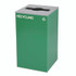 ALPINE INDUSTRIES 4450BLKKIT40 29 Gallon Trash/Recycling Cans, Steel, Blue Mixed Recycling w/Circle Lid, Green Recycling w/Mixed Lid, Black Trash w/Sq Lid