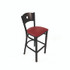 JMC FURNITURE CRBBVBURC Circle Series Barstool, Supports Up to 300 lb, 28.5" Seat Height, Burgundy Seat, Dark Walnut Back, Black Base