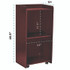 ADIROFFICE I66107MA Wood Mobile Presentation Lectern Speaker Stand with Shelves, 22.44 x 16.53 x 45.98, Mahogany