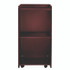 ADIROFFICE I66107MA Wood Mobile Presentation Lectern Speaker Stand with Shelves, 22.44 x 16.53 x 45.98, Mahogany