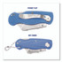 GREAT NECK SAW MFG. Sheffield 12117 Folding Lock Back Utility Knife Set, 1 Standard, 1 Mini, Blue