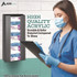 ADIRMED I90204BLK Acrylic Glove Dispenser, Quad Box Capacity, 10.2 x 3.5 x 21.1, Black