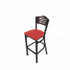JMC FURNITURE EBBVREDB Eagle Series Barstool, Supports Up to 300 lb, 28.5" Seat Height, Red Seat, Dark Mahogany Back, Black Base