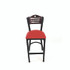 JMC FURNITURE EBBVREDB Eagle Series Barstool, Supports Up to 300 lb, 28.5" Seat Height, Red Seat, Dark Mahogany Back, Black Base