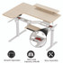 EUREKA ERGONOMIC L60LMW L-Shaped Standing Desk with Keyboard Tray, Left Desk, 61.25" x 43.25" x 34.38" to 52.88", Maple White/White