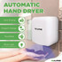 ALPINE INDUSTRIES ALP40010WHI Hemlock Commercial Automatic 120V Hand Dryer, 6.68 x 11.41 x 12.31, White