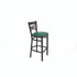 JMC FURNITURE XBSBVSGRN X Series Barstool, Supports Up to 300 lb, 29.5" Seat Height, Green Seat, Black Back, Black Base