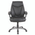 ALERA FD41B19 Alera Fulford Bonded Leather High-Back Managers Chair, Supports 275lb, 18.62-22.56" Seat Height, Black Seat/Back, Silver Base