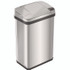 HLS COMMERCIAL HLS04SS Rectangular Sensor Trash Can, 4 gal, Plastic/Stainless Steel, Silver
