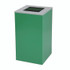 ALPINE INDUSTRIES 4450BLKKIT8 29 Gallon Trash/Recycling Cans, Steel, Green Recycling Can with Square Lid, Black Trash Can with Square Lid