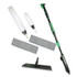 UNGER EFKT8 Excella Floor Cleaning Kit, 20" Gray Microfiber Head, 48" to 65" Black/Green Handle