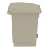 SAFCO PRODUCTS 9924TN Plastic Step-On Receptacle, 8 gal, Metal, Tan