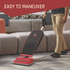 HOOVER COMPANY Commercial CH50300 Task Vac Soft Bag Lightweight Upright, 12" Cleaning Path, Black/Red