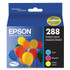 EPSON AMERICA, INC. T288520S T288520-S (288) DURABrite Ultra Ink, Cyan/Magenta/Yellow