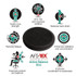 FLOORTEX FCBD1313RBK ATS-TEX Active Balance Disc, 3 x 13 dia, Midnight Black