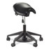 SAFCO PRODUCTS 3438BL Saddle Seat Lab Stool, Backless, Supports Up to 250 lb, 21.25" to 26.25" Seat Height, Black Seat, Black Base