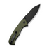 CIVIVI Knives C23079-3 CIVIVI Placoid Flipper & Thumb Stud Knife OD Green Coarse G10 Handle (3.67"" Black Stonewashed 14C28N Blade) C23079-3