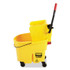 RUBBERMAID COMMERCIAL PROD. FG758088YEL WaveBrake 2.0 Bucket/Wringer Combos, Side-Press, 35 qt, Plastic, Yellow