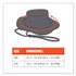 TENACIOUS HOLDINGS, INC. ergodyne® 12593 Chill-Its 8935MF Hi-Vis Microfiber Ranger Sun Hat, Small/Medium, Lime