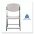 ICEBERG ENTERPRISES 64003 Rough n Ready Commercial Folding Chair, Supports Up to 350 lb, 15.25" Seat Height, Platinum Seat, Platinum Back, Black Base